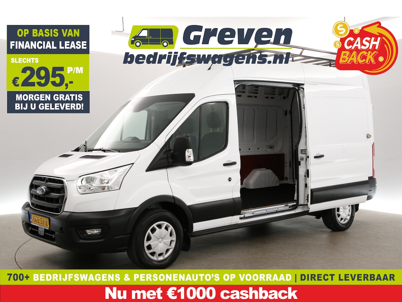 Ford Transit - 350 2.0 TDCI L3H3 | Airco | Cruise | 3-Zits | Trekh. | Parkeersens. | 2xSchuifdeur | Imper - AutoWereld.nl
