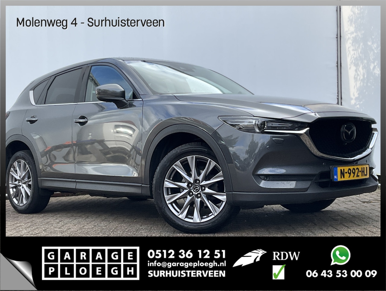 Mazda CX-5 - 2.0 SkyActiv-G 165 TS+ Automaat Bose HUD Leer Memory Nav/Cruise Voll.Onderhouden! - AutoWereld.nl
