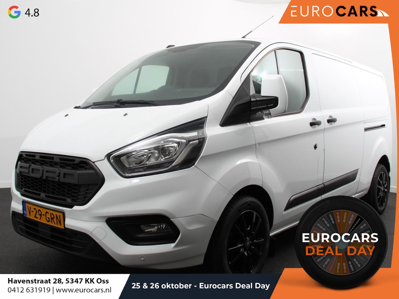 Ford Transit Custom - 130pk L2H1 Raptor Edition Trend 2x Schuifdeur Airco Cruise Control  Achterklep Radio Bluet - AutoWereld.nl
