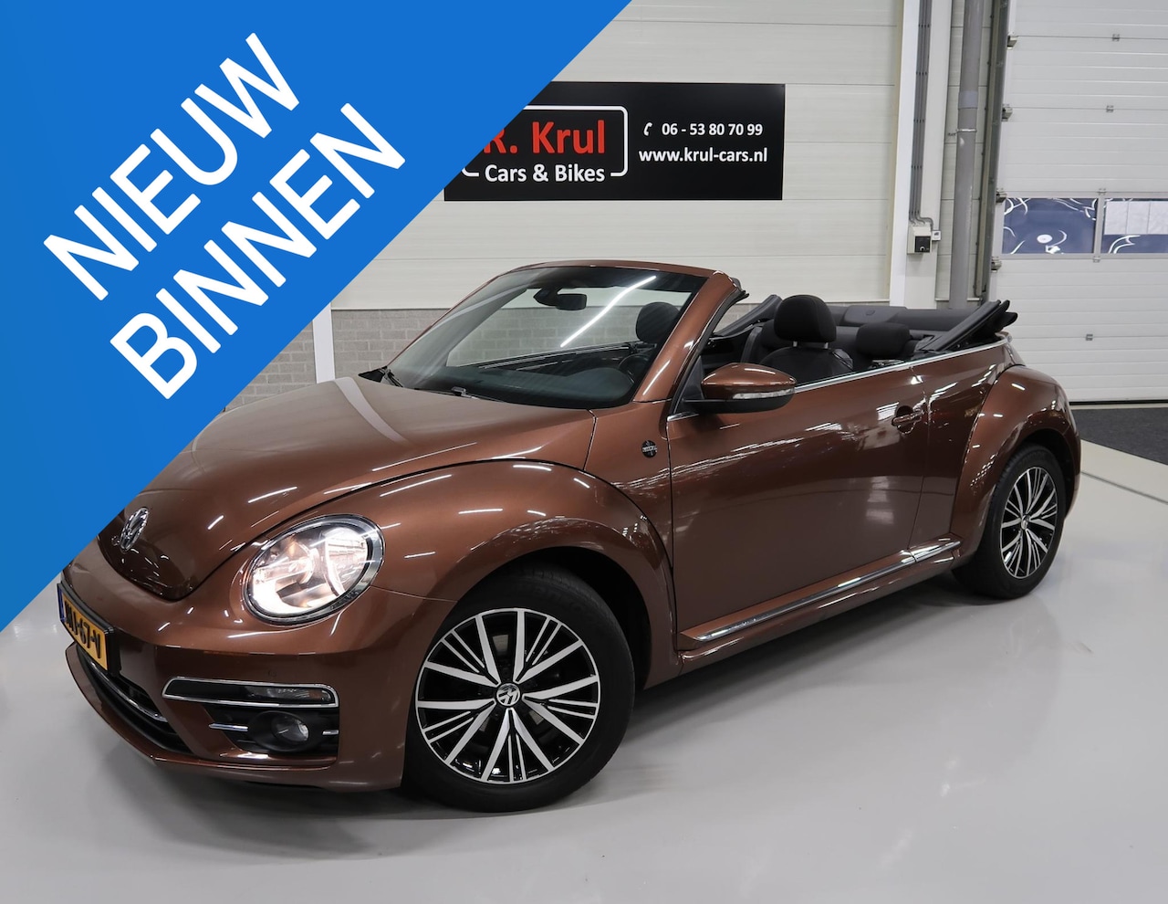 Volkswagen Beetle Cabriolet - 1.2 TSI Sound 2018 Airco-ecc Navigatie App connect Stoelverwarming Windscherm 1e Eigenares - AutoWereld.nl