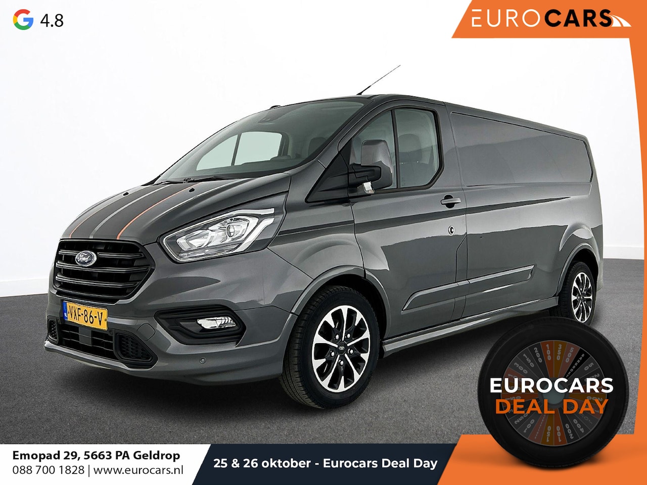 Ford Transit Custom - 320 2.0 TDCI L2H1 Sport Airco ACC Bluetooth Navi Trekhaak Stoelverwarming - AutoWereld.nl