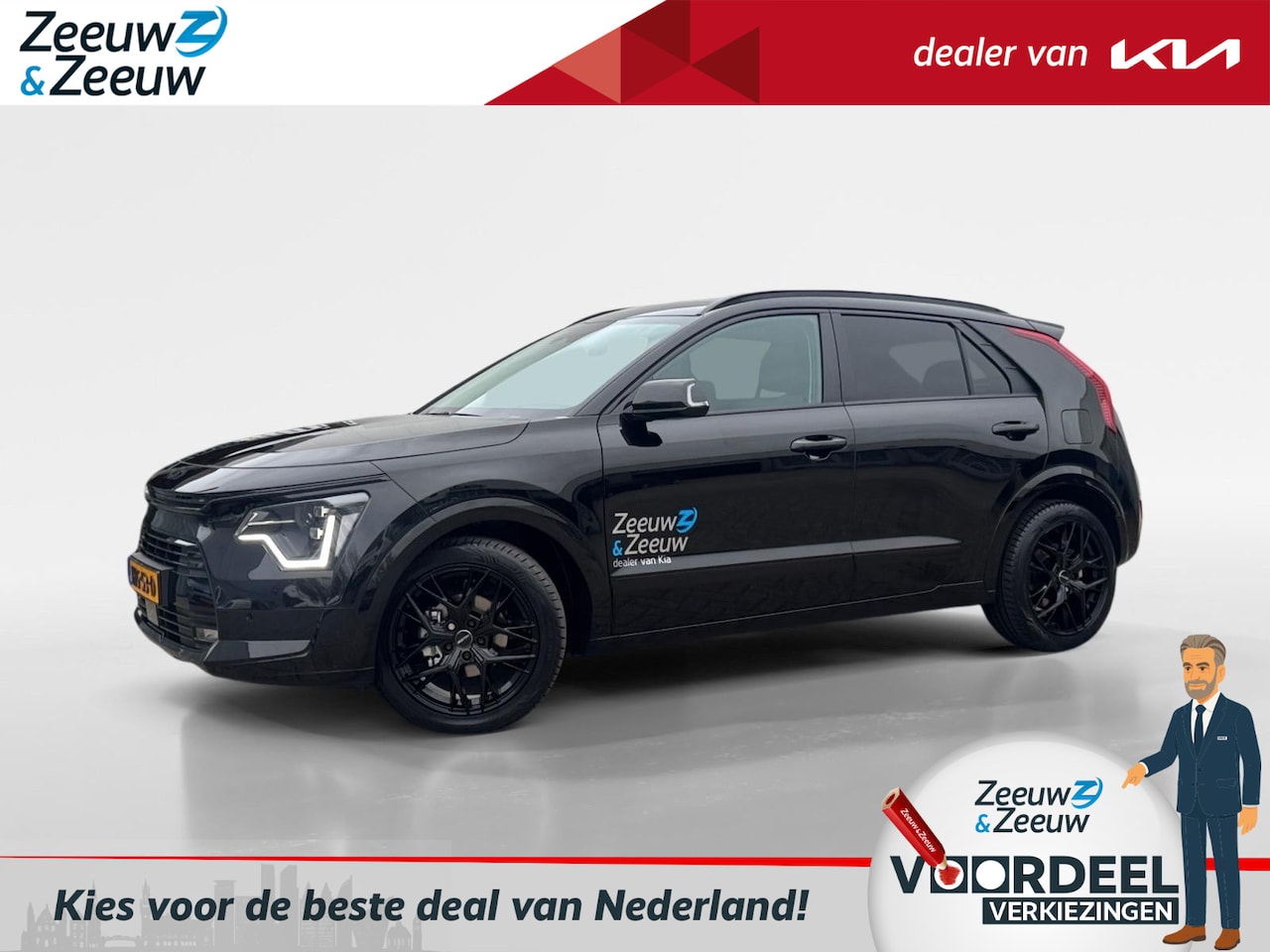 Kia Niro - 1.6 GDi Hybrid DynamicPlusLine | *Black Design Edition* | *Aktie uitvoering rijklaar €38.9 - AutoWereld.nl