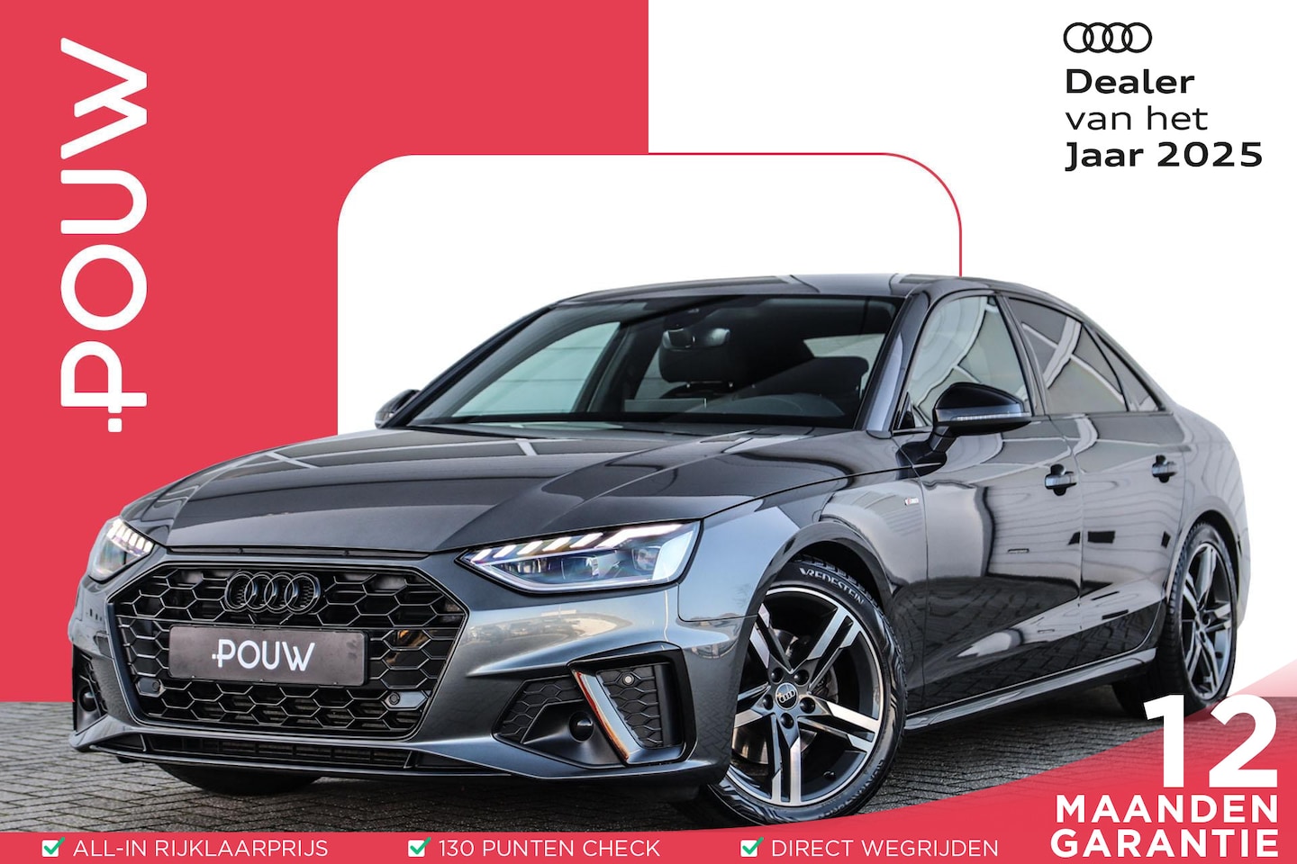 Audi A4 Limousine - 35 TFSI 150pk S-tronic S-Line Competition | Apple Carplay/Android Auto | PDC - AutoWereld.nl