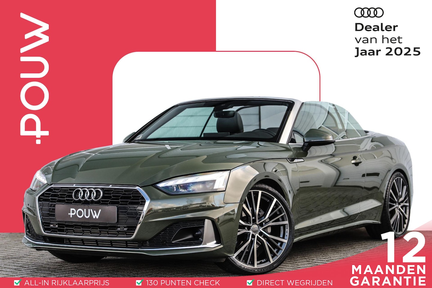 Audi A5 Cabriolet - 40 TFSI 204pk Advanced S-Line | Nekverwarming | Massagestoelen - AutoWereld.nl