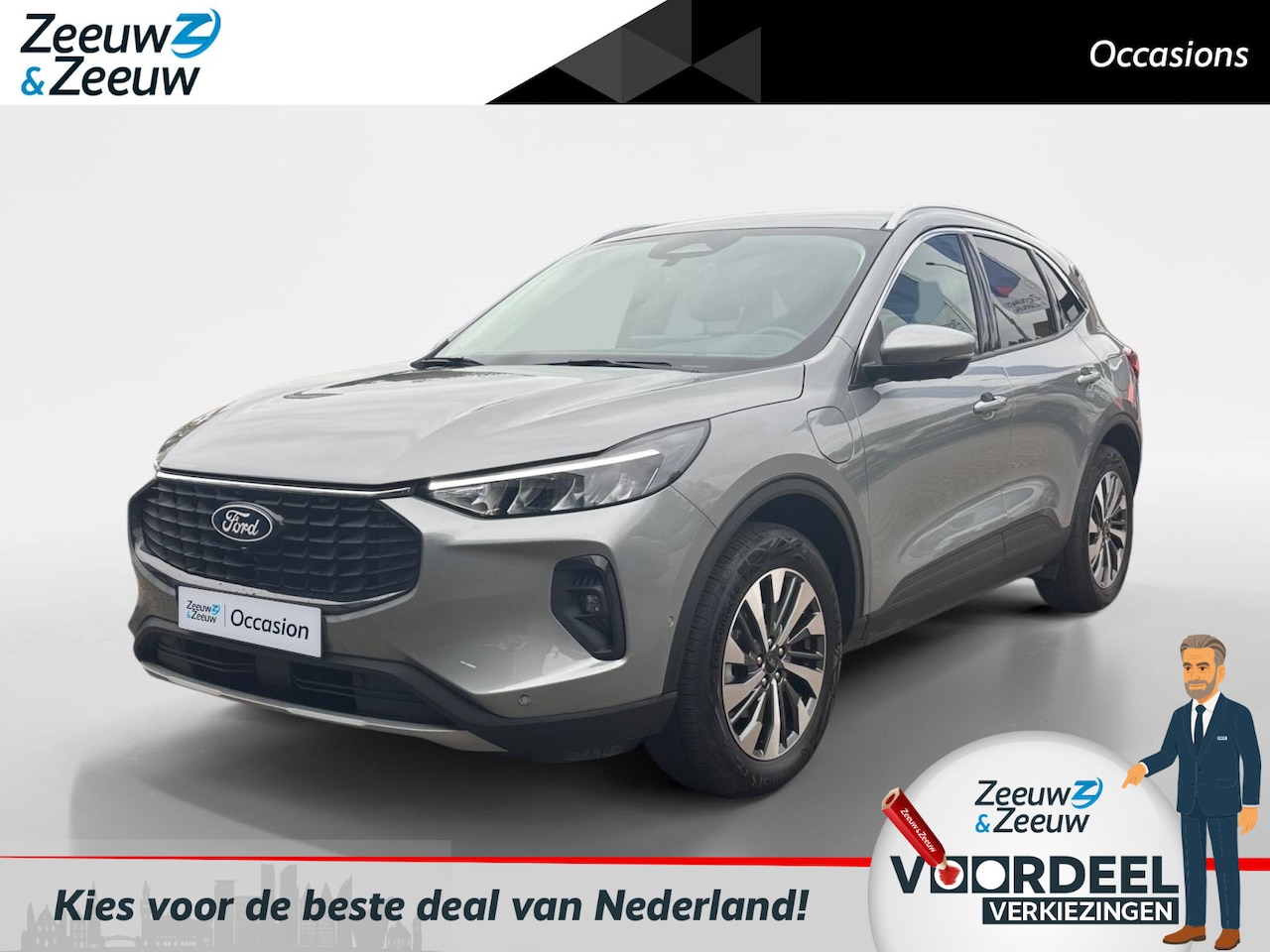 Ford Kuga - 2.5 PHEV Titanium 225pk | Stoel- stuur en voorruitverwarming | Trekhaak | Driver assistanc - AutoWereld.nl