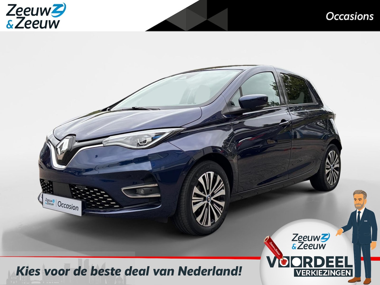 Renault Zoe - R135 Serie Limitee Riviera 52 kWh | NAVI | LEDER | CAMERA | DODEHOEK | LAGE KM STAND | 1 J - AutoWereld.nl