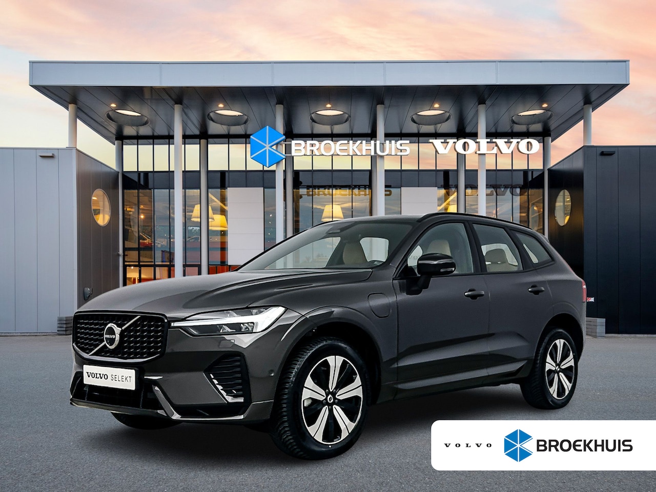 Volvo XC60 - 2.0 T6 Plug-in hybrid AWD Plus Dark | 19" Allseason | Luchtvering | Geventileerd Nappa Led - AutoWereld.nl