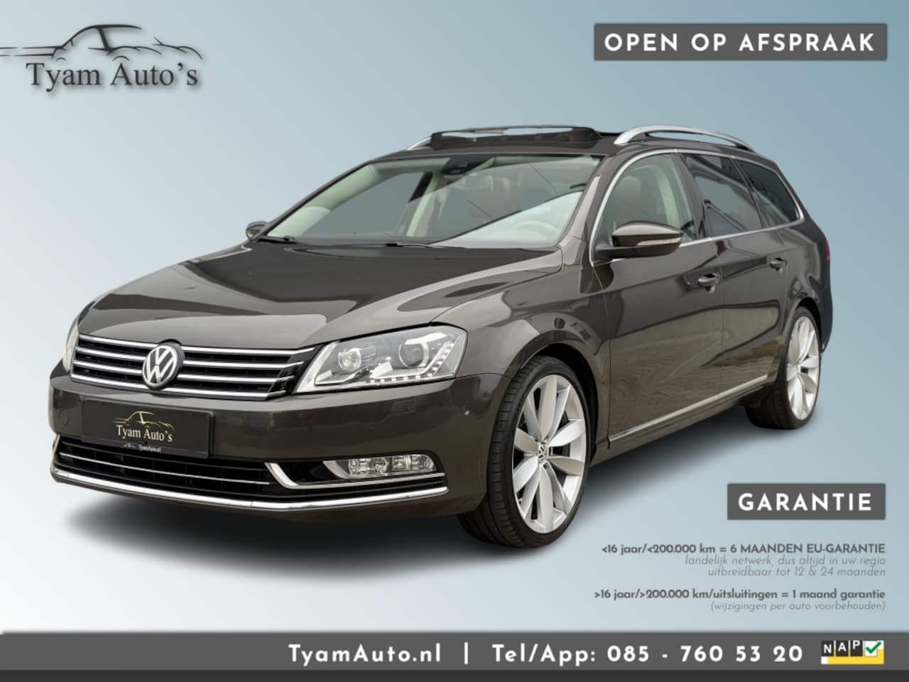 Volkswagen Passat Variant - 2.0 HIGHLINE / AIRCO NAVI PANO PDC BT LEER STANDKACHEL STOELVERWARM - AutoWereld.nl