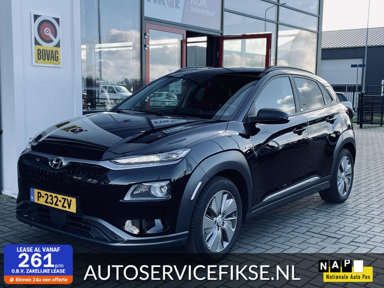 Hyundai Kona Electric - EV COMFORT 64 kWh STUUR & STOELVERW. CAMERA - AutoWereld.nl