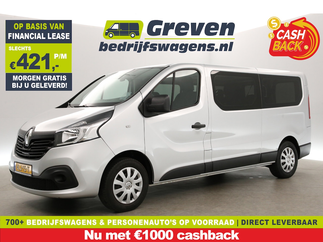 Renault Trafic - 1.6 dCi L2H1 | MARGE! | 8 Persoons | Taxi | Airco | Carplay | Cruise | Navigatie | PDC - AutoWereld.nl