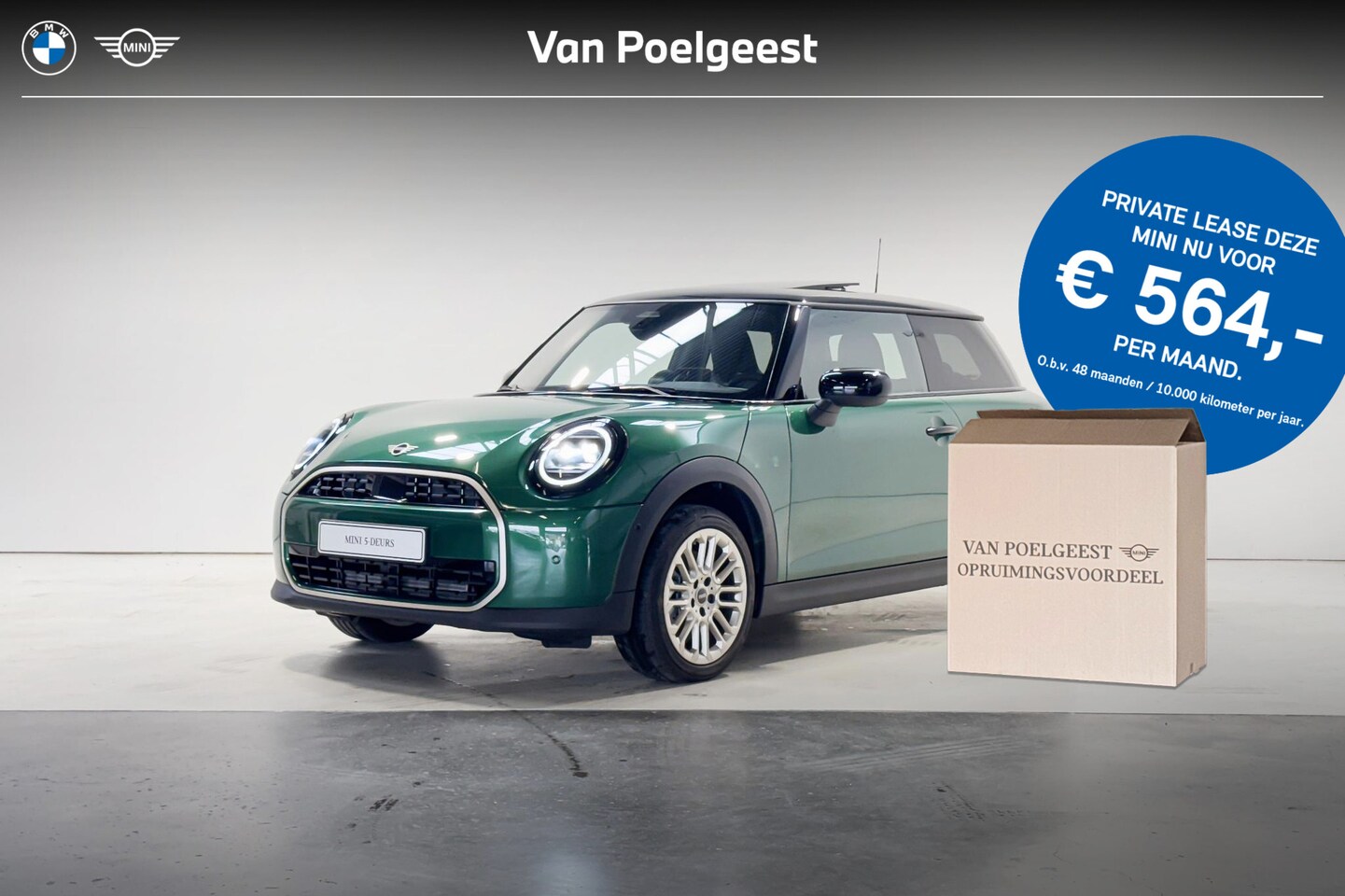 MINI Cooper - 3-deurs C Favoured M | Glazen Panoramadak | Extra getint glas in achterportierruiten en ac - AutoWereld.nl