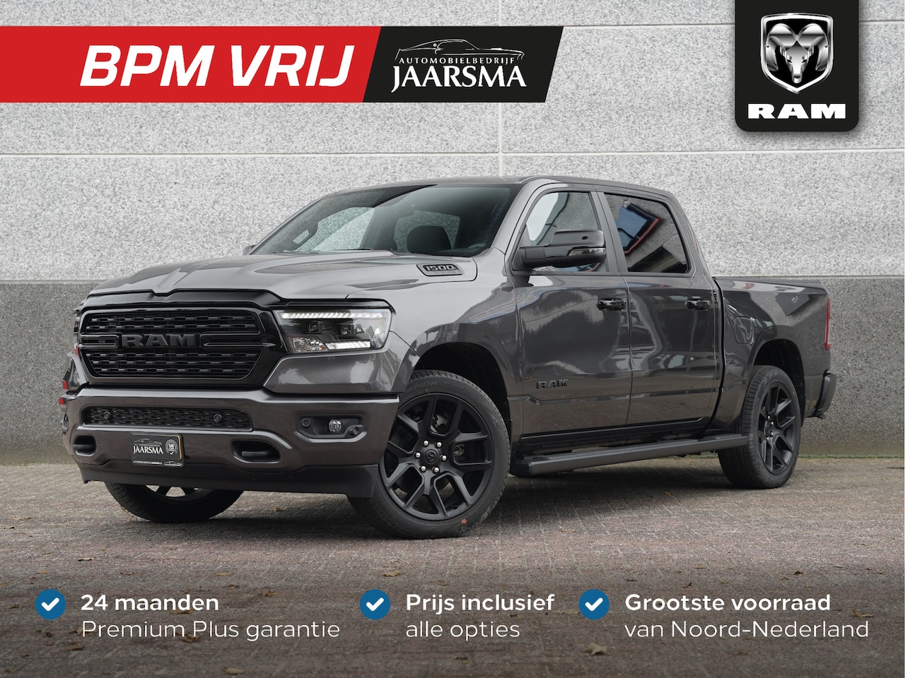 Dodge Ram 1500 - Big Horn Night eTorque 3.6L V6 CrewCab 4X4 |Navigatie |PRINS LPG |Rijklaarprijs| - AutoWereld.nl