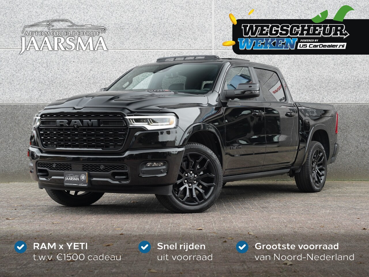 Dodge Ram 1500 - 3.0L SST H.O. 540PK Limited Night CrewCab 4x4 |Massage stoelen |Passenger display |Drive M - AutoWereld.nl