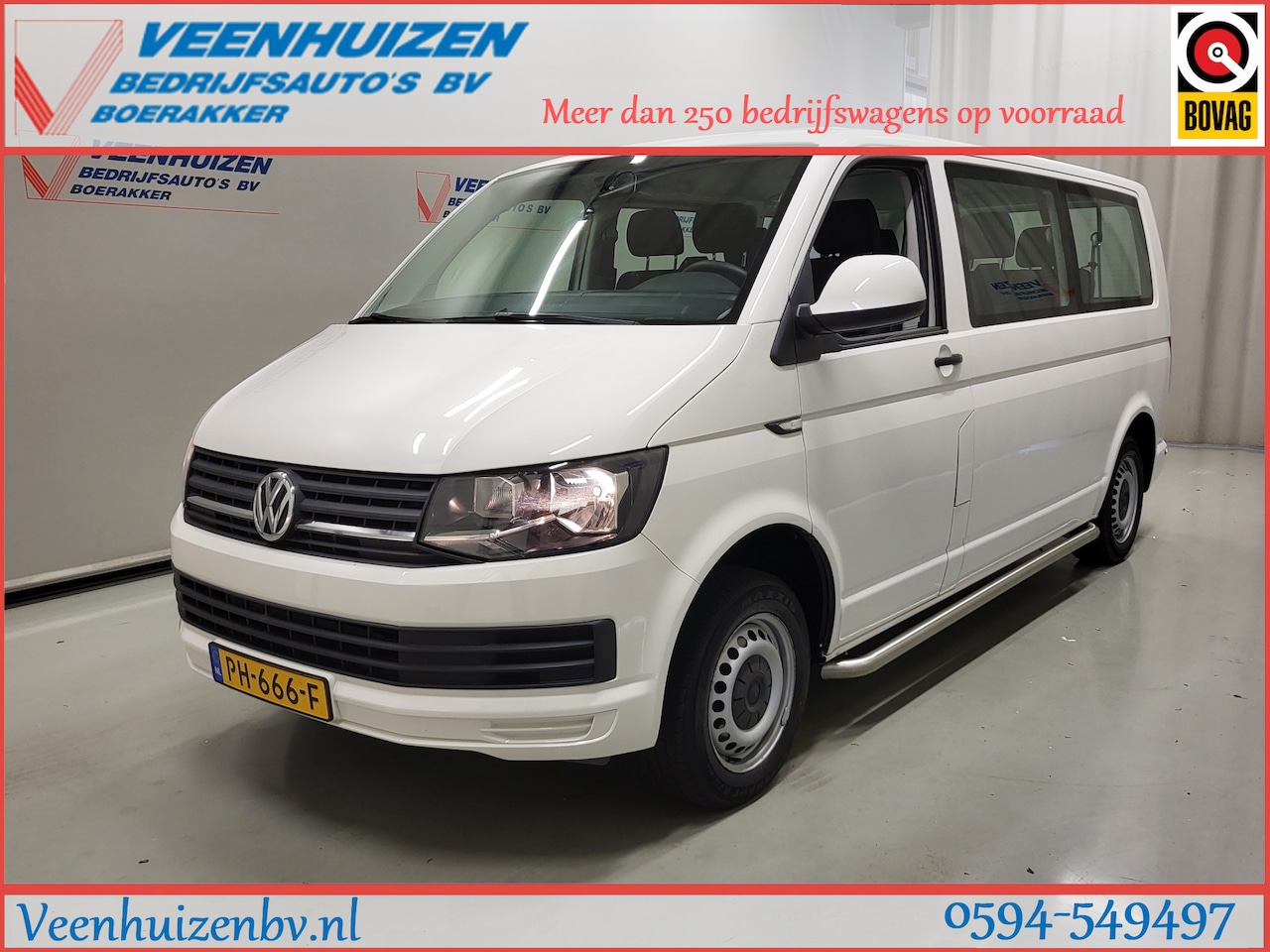 Volkswagen Transporter Kombi - 2.0TSI 9-Personenbus - Excl. BTW / BPM vrij Benzine! - AutoWereld.nl