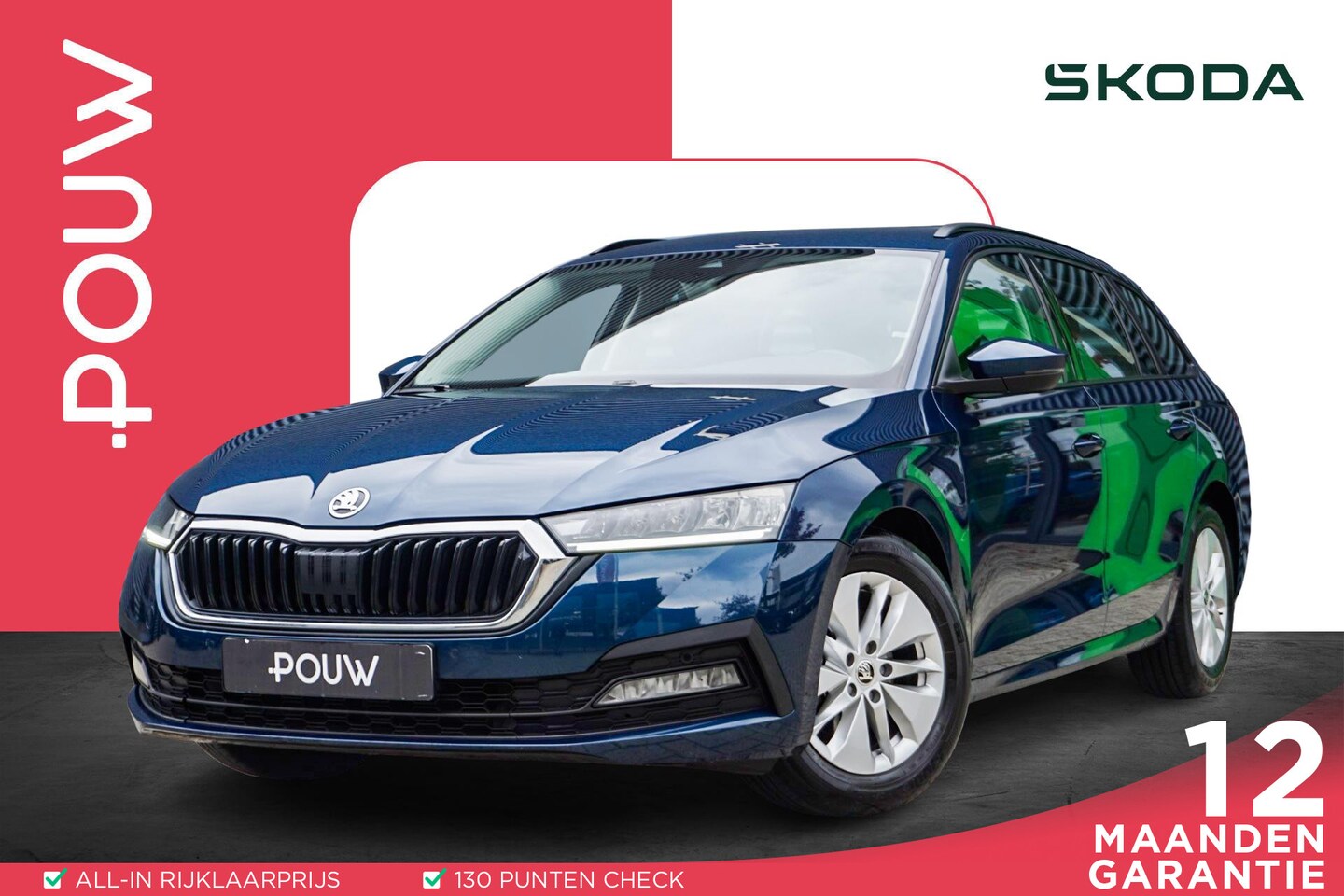 Skoda Octavia Combi - 1.0 TSI Business Edition | Stoelverwarming | Smart Link | Navigatie | Trekhaak - AutoWereld.nl