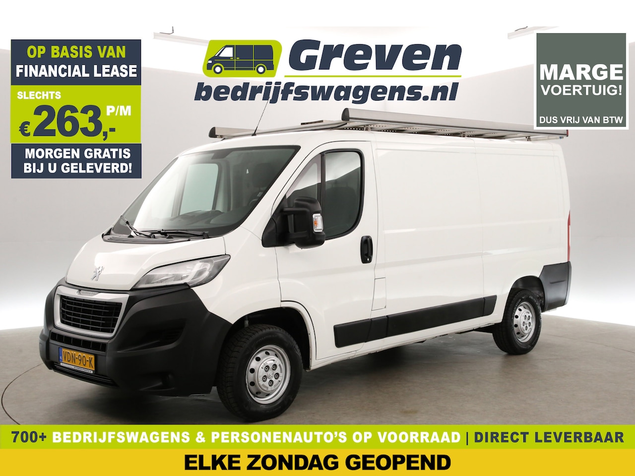 Peugeot Boxer - 330 2.2 BlueHDi L2H1 | MARGE | Airco | Camera | Cruise | Navigatie | Trekh. | 3-Zits | Imp - AutoWereld.nl