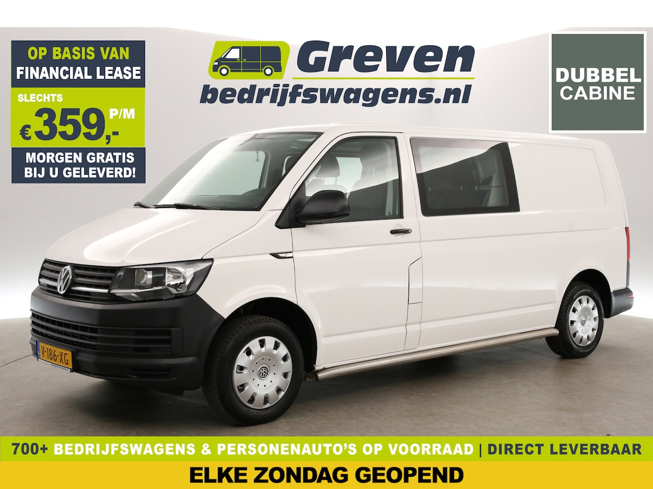 Volkswagen Transporter - 2.0 TDI L2H1 | 140PK | DC | Airco | Trekhaak | Elektrpakket - AutoWereld.nl