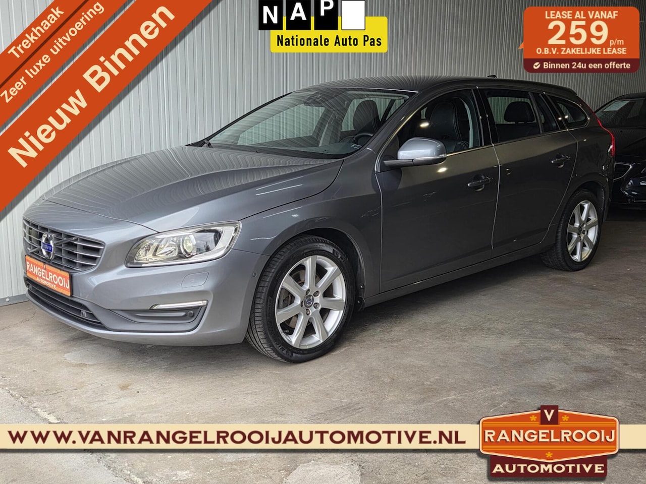 Volvo V60 - 2.0 T4 Nordic+, trekh., ACC, BLIS, xenon, stoelverw, voorruitverw. - AutoWereld.nl