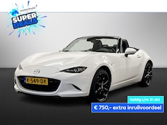 Mazda MX-5 - 1.5 SKYACTIV-G 132PK GT-M BLACK&WHITE NAVI FULL LED CAMERA LEDER PDC NL-AUTO NAP