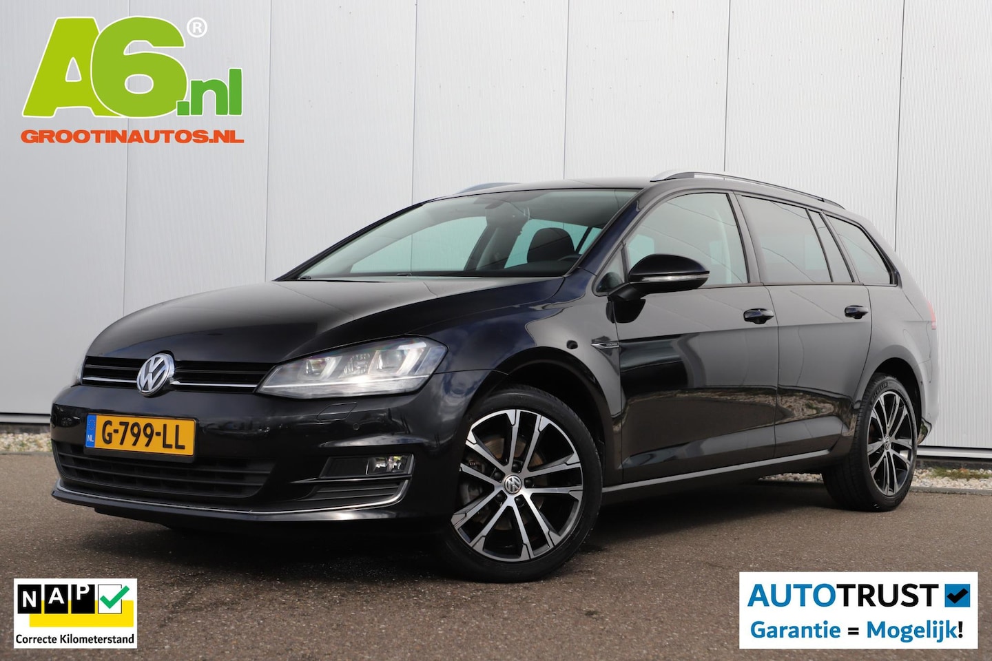 Volkswagen Golf Variant - 1.6 TDI Business Edition Lounge Xenon LED 17 inch LMV Navigatie Climate Cruise Control Sto - AutoWereld.nl