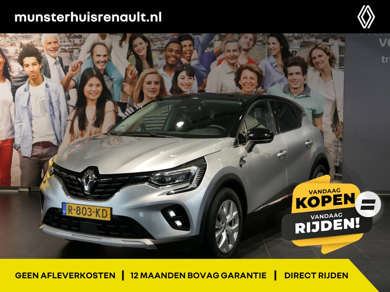 Renault Captur - 1.0 TCe 90 Intens *Pack Easy Link & Parking!* Navi, camera, sensor v+a - AutoWereld.nl