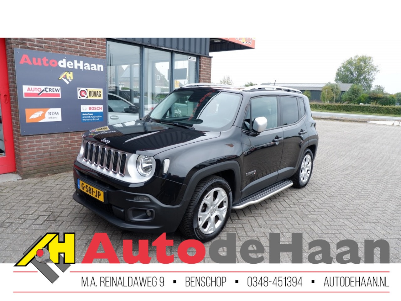 Jeep Renegade - 1.4 M.Air Lim. Leder/Trekhaak/Keyless/Sidesteps/Stoelverw./Stuur - AutoWereld.nl