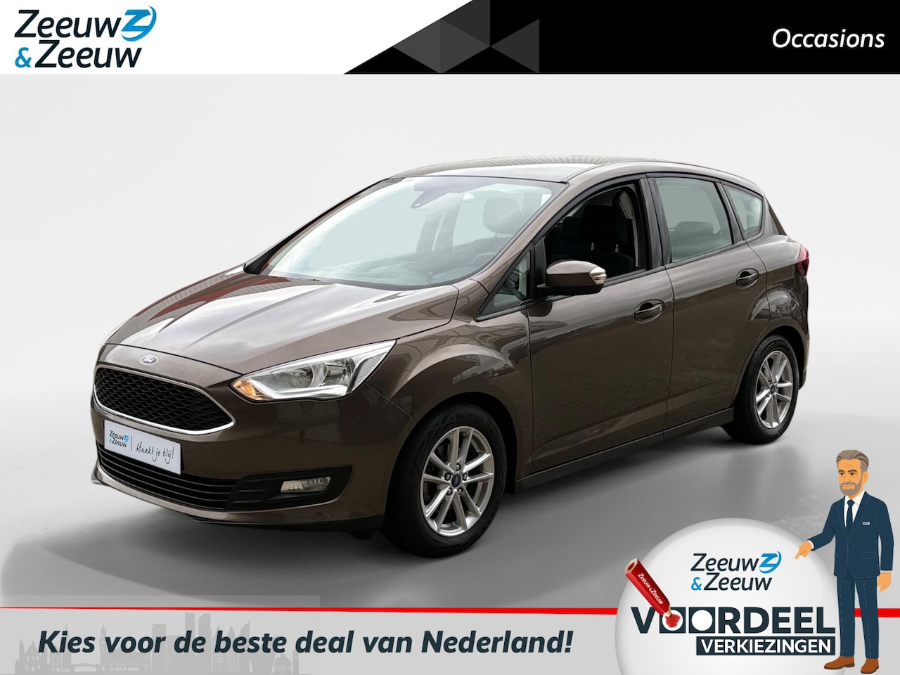 Ford C-Max - 1.0 Trend | Navigatie | Airco | Parkeersensoren | Cruise Control | Bluetooth | - AutoWereld.nl