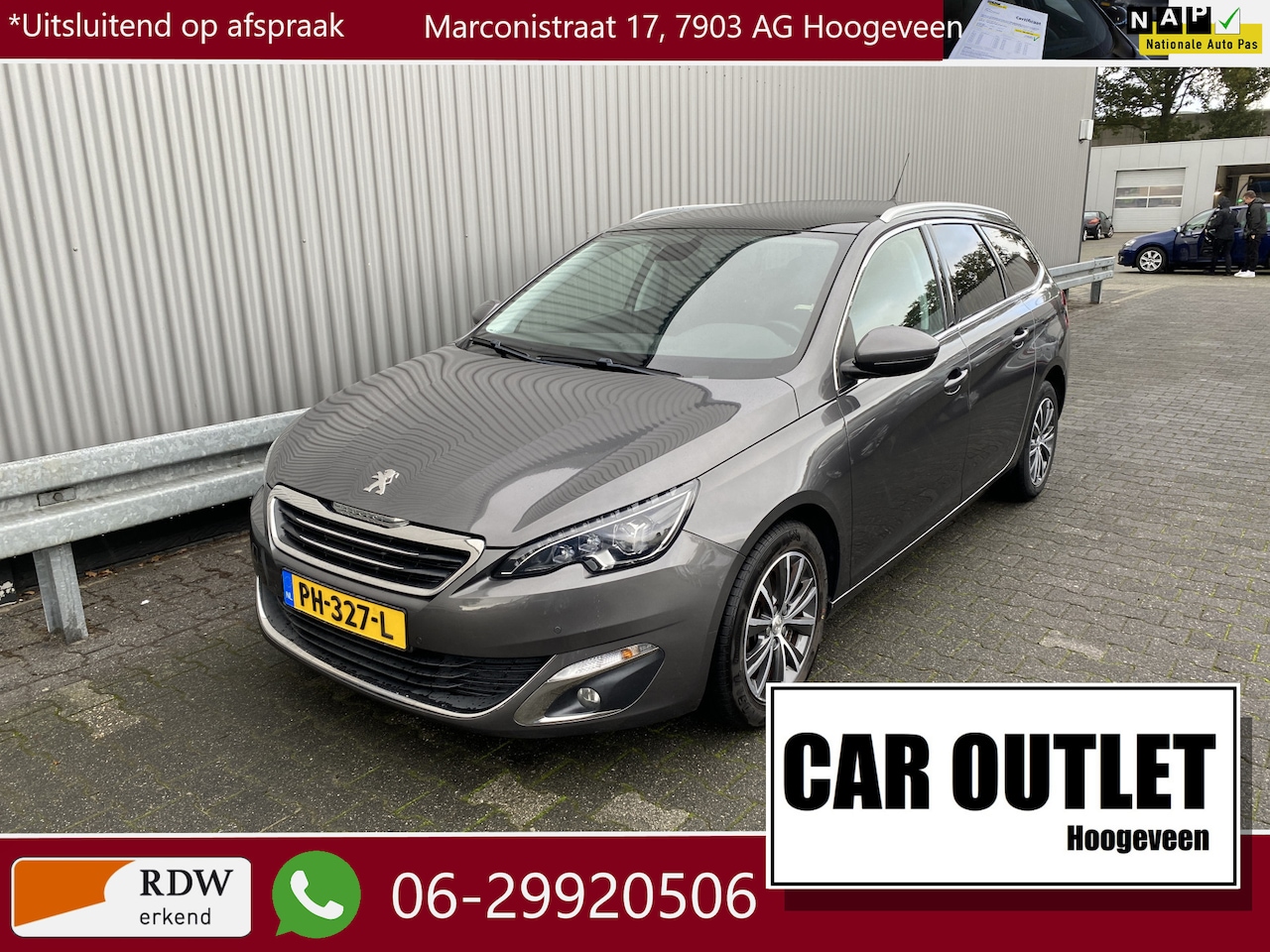 Peugeot 308 SW - 1.2 PureTech Blue Lease Premium AUTOMAAT, Clima, CC, PDC, Pano, Bluetooth, LM, Trekh, nw. - AutoWereld.nl