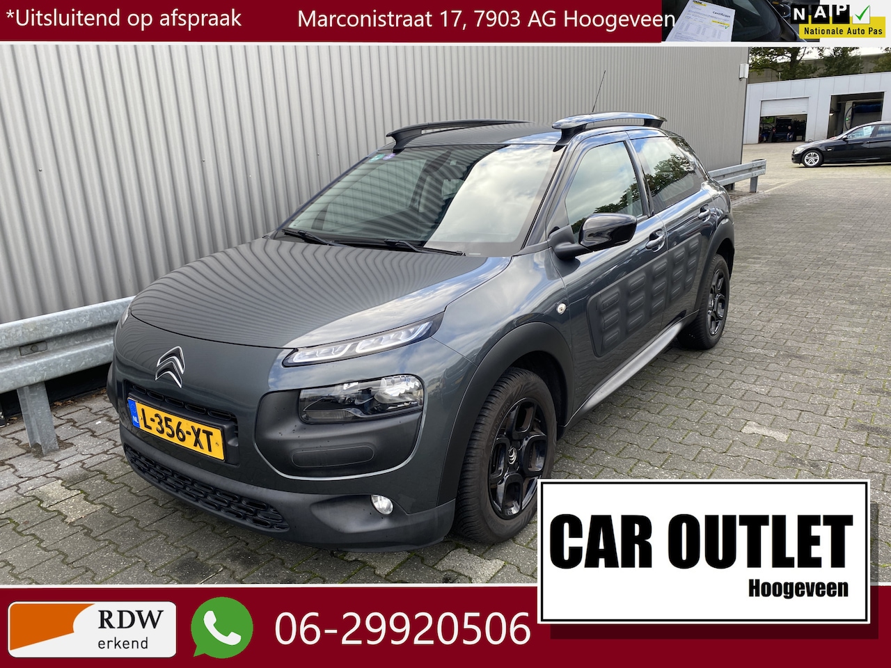 Citroën C4 Cactus - 1.2 PureTech Business 166Dkm, Leer, Clima, Navi, CC, PDC & Cam, LM, Trekh, nw. APK – Inrui - AutoWereld.nl