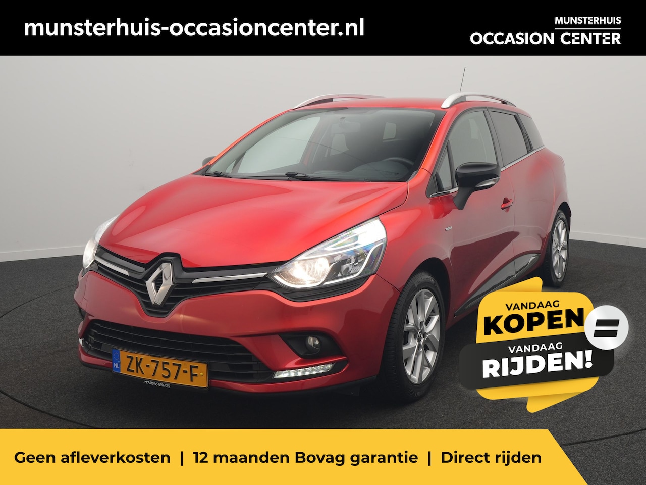 Renault Clio Estate - TCe 90 Limited - RIJKLAARPRIJS - Airco - Cruise Control - Navigatie - Lichtmetalen velgen - AutoWereld.nl