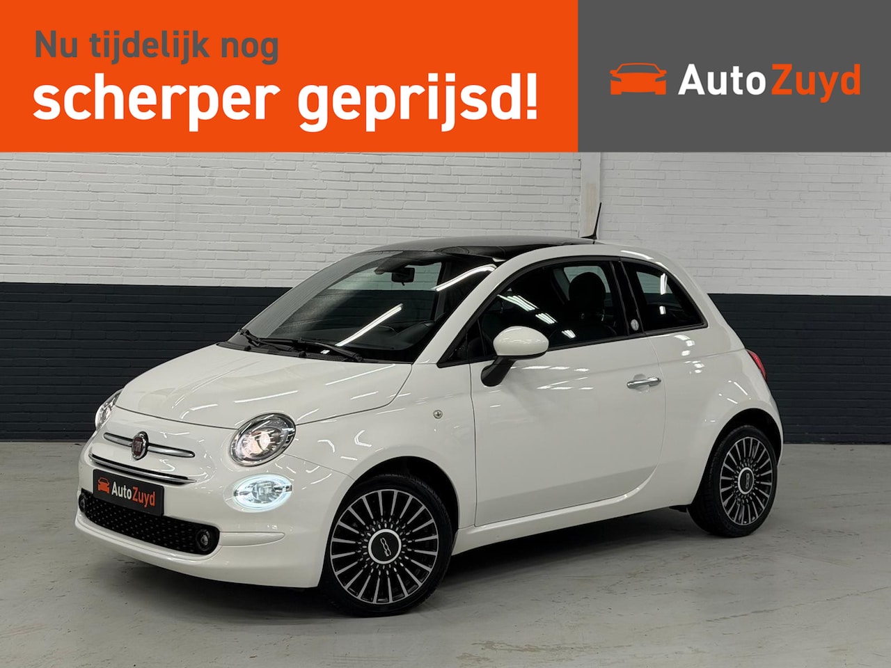 Fiat 500 - 1.0 Hybrid Lounge / Panoramaroof / CarPlay / Leder / PDC - AutoWereld.nl