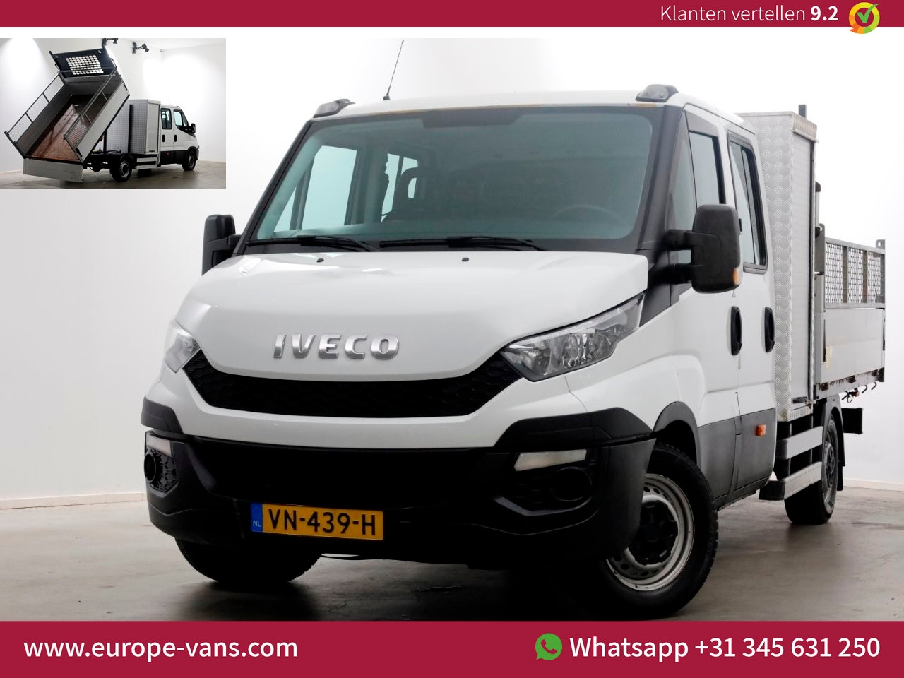 Iveco Daily - 35S15 3.0 150pk Euro6 D.C. Kipper met hoge boorden Trekhaak 3500kg 03-2015 - AutoWereld.nl