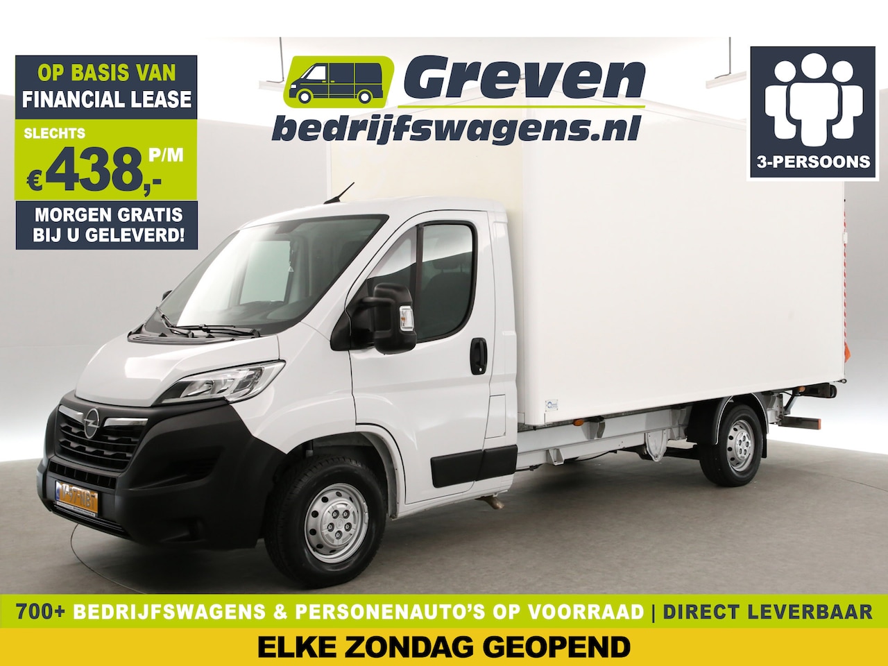 Opel Movano - 2.2D 140PK | Bakwagen | Laadklep | Laadbak | 3 Persoons | Airco | Cruise - AutoWereld.nl