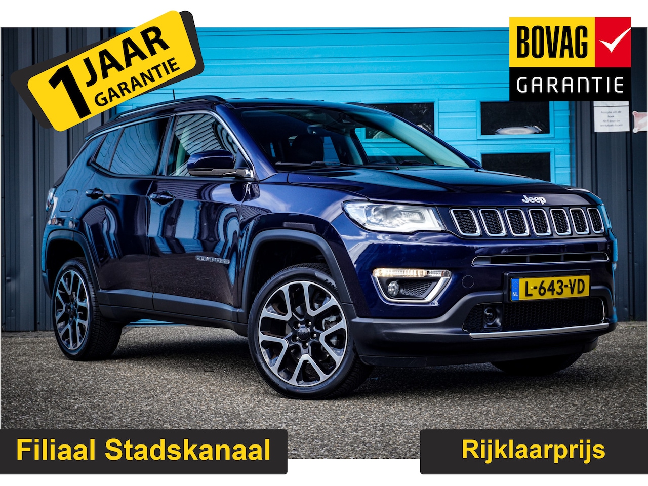 Jeep Compass - 1.4 MultiAir Limited 4x4 GRATIS Afleverpakket! Stuur verw. | Leer |  Beats | - AutoWereld.nl