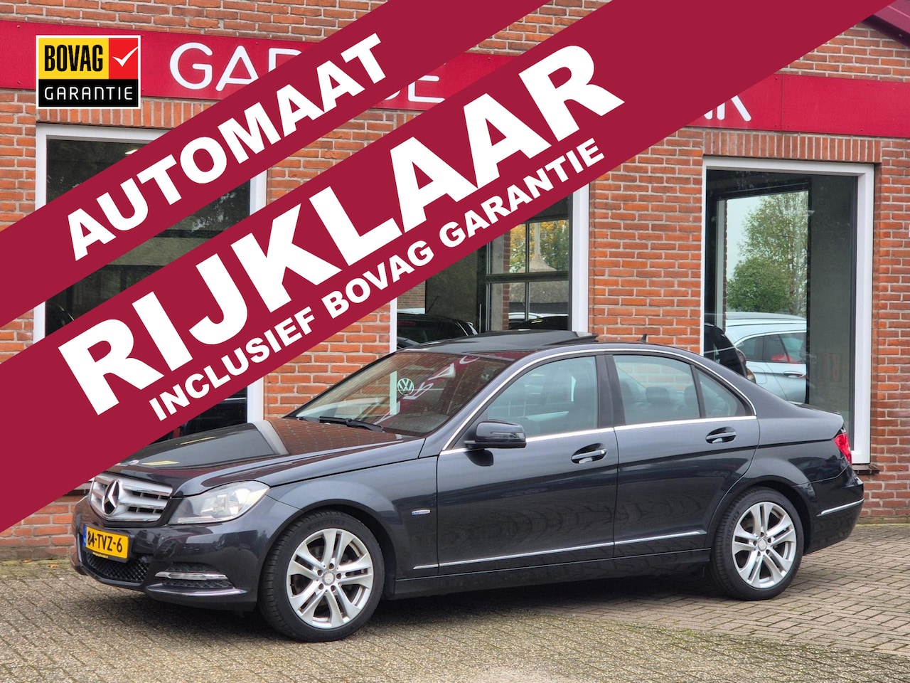 Mercedes-Benz C-klasse - 180 Business Class Avantgarde 156PK 4drs AUTOMAAT clima, cruise, navi, pdc, lmv RIJKLAAR - AutoWereld.nl