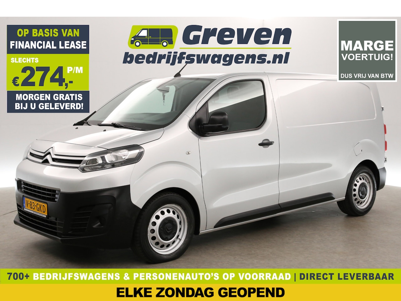 Citroën Jumpy - 1.6 BlueHDI L2H1 | MARGE | Airco | Cruise | Carplay | Navigatie | Parkeersensoren - AutoWereld.nl