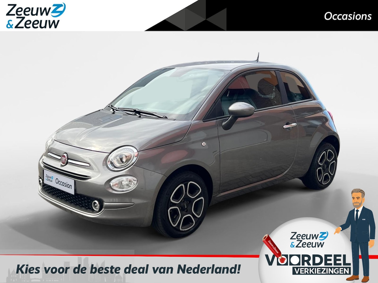 Fiat 500 - 1.0 Hybrid Club | Apple Carplay | Airco | 15" velgen | - AutoWereld.nl