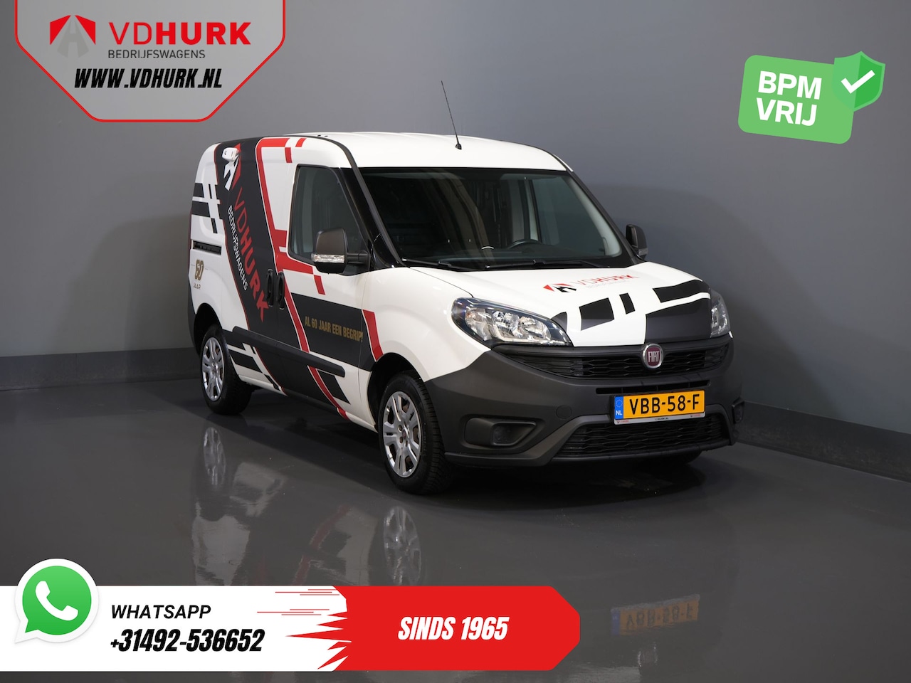 Fiat Doblò Cargo - 1.3 MJ BPM VRIJ! (DEMO) NL Auto/ Airco/ Bluetooth/ Betimmering/ Trekhaak - AutoWereld.nl