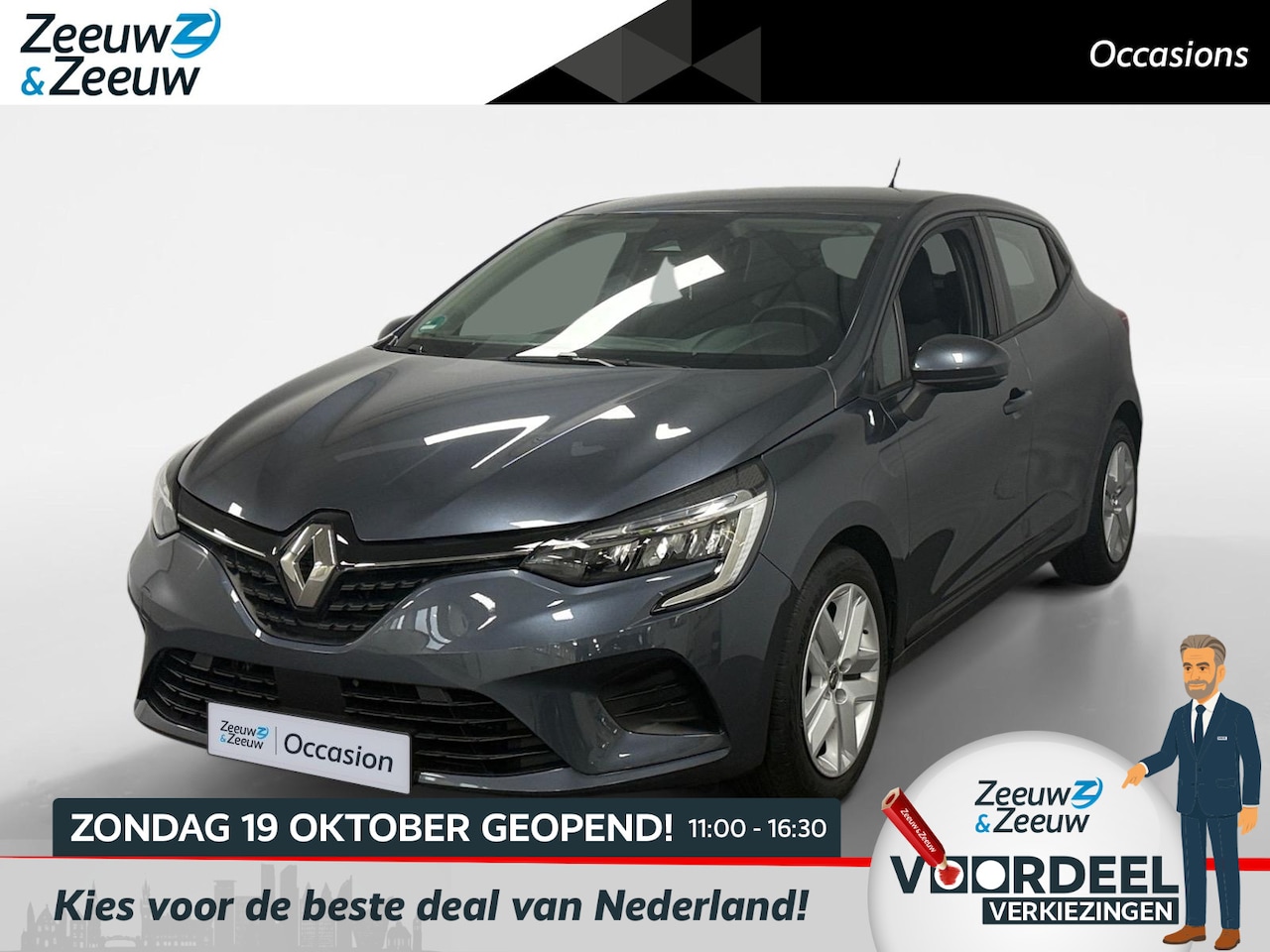 Renault Clio - 1.0 TCe Zen AIRCO APPLE CARPLAY/ANDROID AUTO CRUISE CONTROL PARKEERSENSOREN ACHTER DEALER - AutoWereld.nl