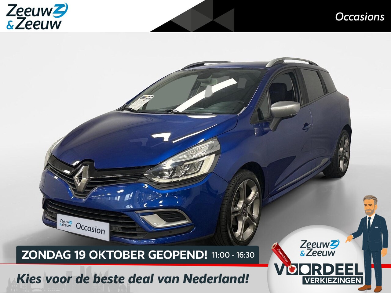 Renault Clio Estate - 1.2 TCe Intens AIRCO BLUETOOTH NAVIGATIE CRUISE CONTROL ACHTERUITRIJ CAMERA MET RONDOM SEN - AutoWereld.nl