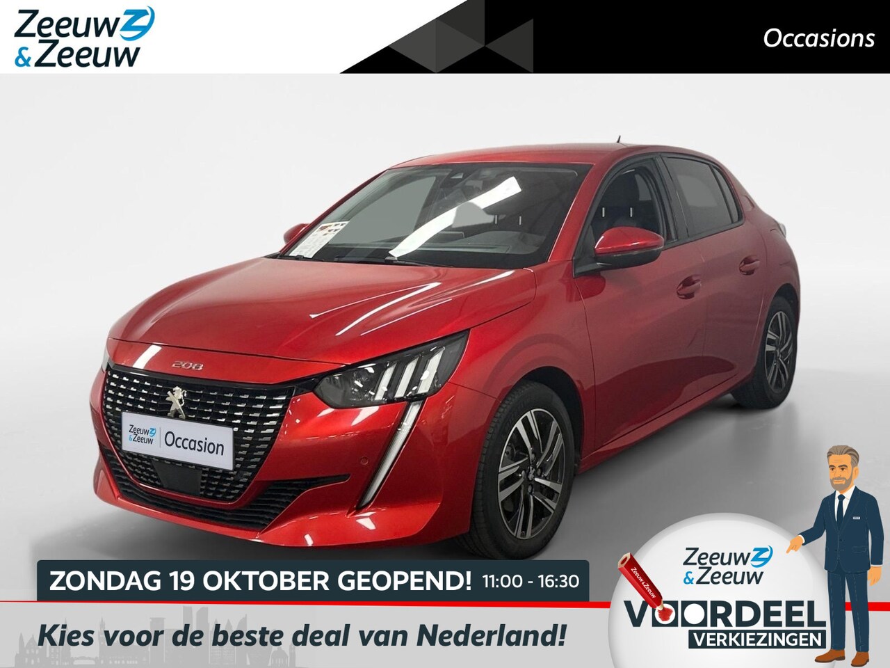 Peugeot 208 - 1.2 PureTech Allure AIRCO NAVIGATIE APPLE CARPLAY/ANDROID AUTO CRUISE CONTROL ACHTERRUIT R - AutoWereld.nl