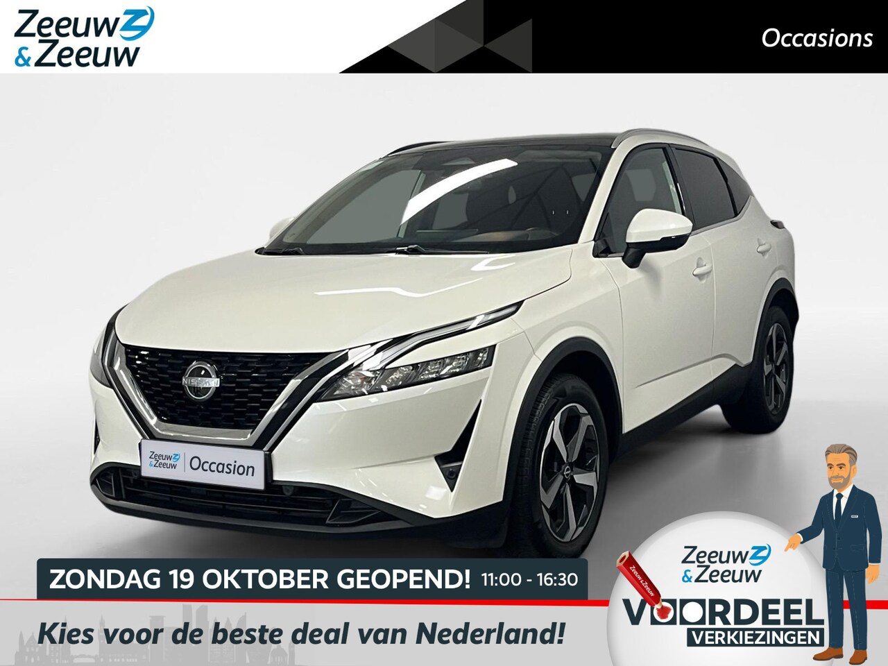 Nissan Qashqai - 1.3 MHEV Tekna AIRCO 360 CAMERA PARKEERSENSOREN VOOR EN ACHTER PANORAMADAK CRUISE CONTROL - AutoWereld.nl