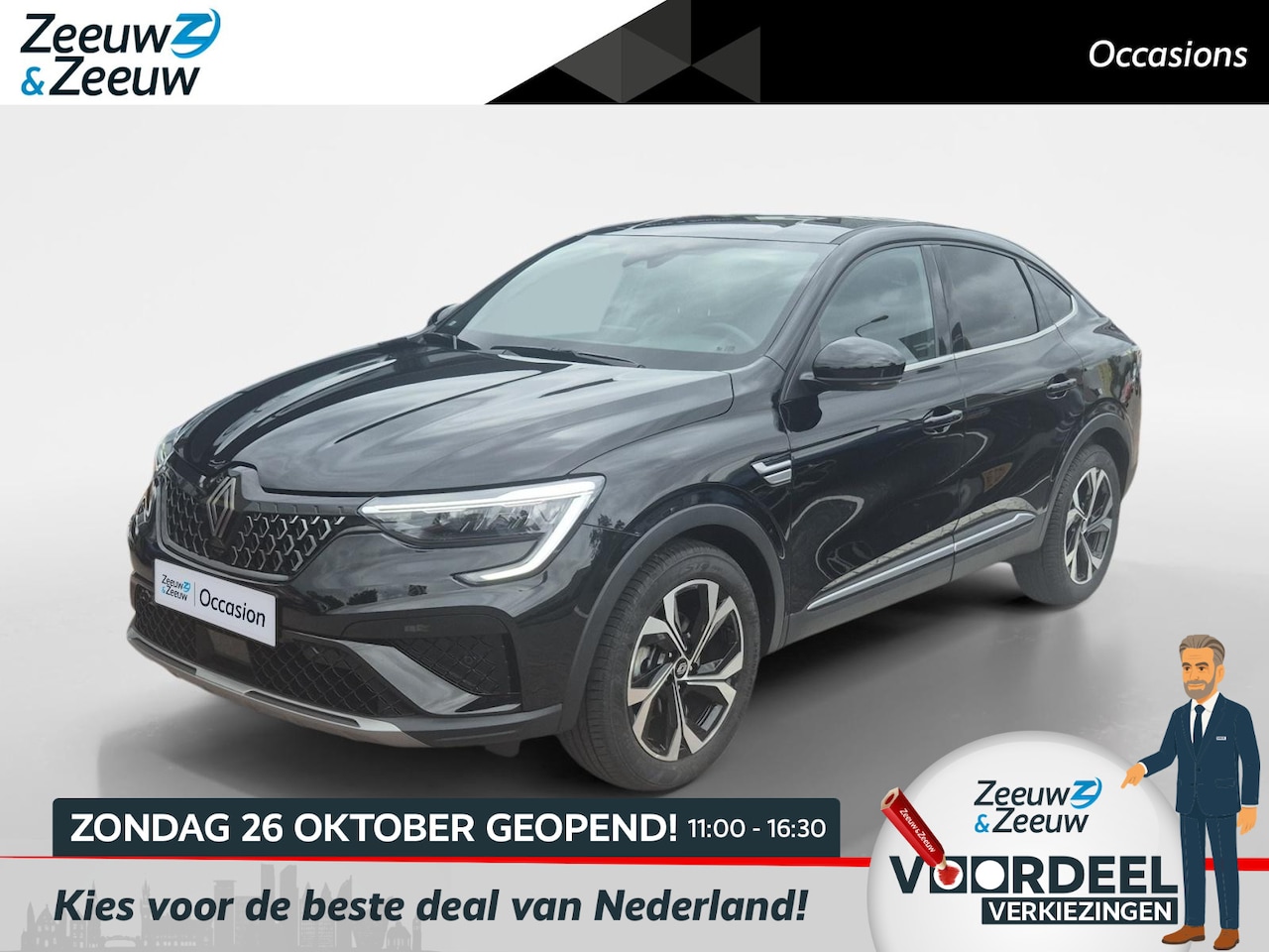 Renault Arkana - 1.6 E-Tech full hybrid 145 techno groot scherm navi met caplay en android auto, camera ach - AutoWereld.nl