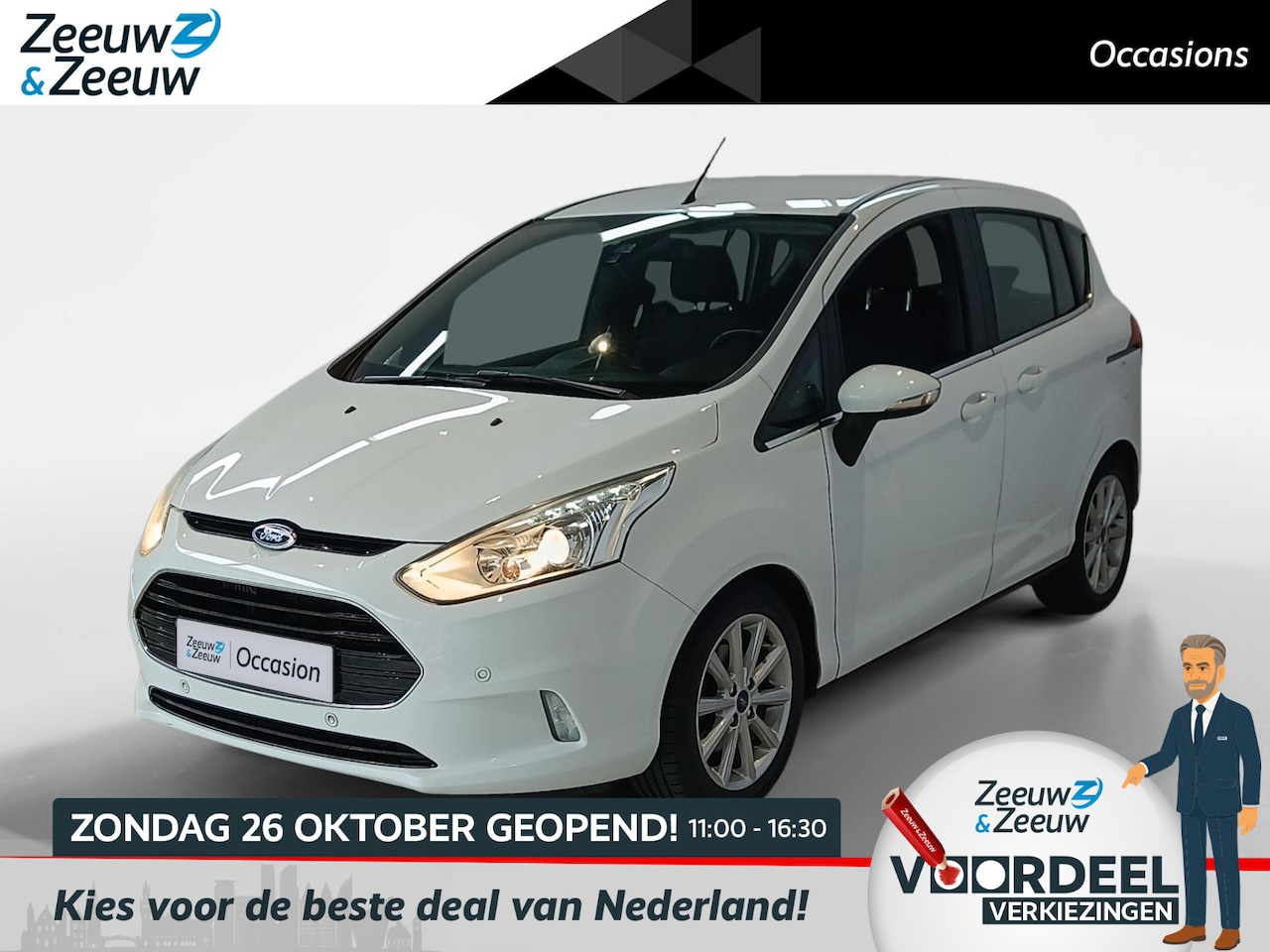 Ford B-Max - 1.0 EcoBoost Titanium *Navi+Camera*Climate Control*LM.Velgen*Zeer nette auto! - AutoWereld.nl