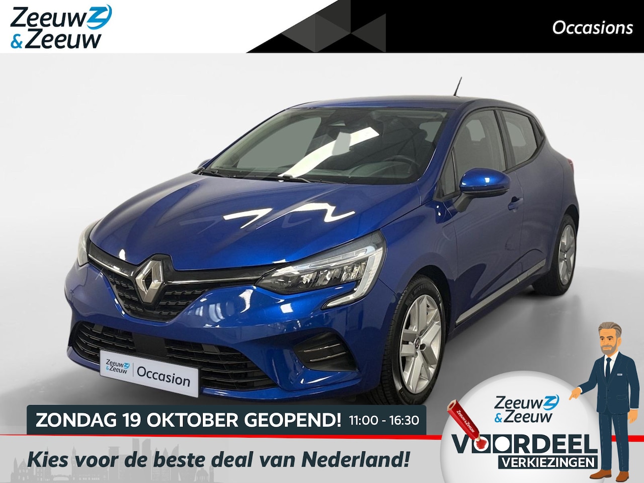 Renault Clio - 1.0 TCe Zen AIRCO NAVIGATIE APPLE CARPLAY/ANDORID AUTO PARKEERSENSOREN ACHTER CRUISE CONTR - AutoWereld.nl