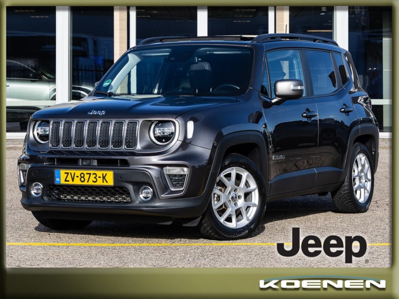 Jeep Renegade - 1.3T Limited Autom. PANO / LEER / TREKHAAK / ADAPT. CRUISE C. - AutoWereld.nl
