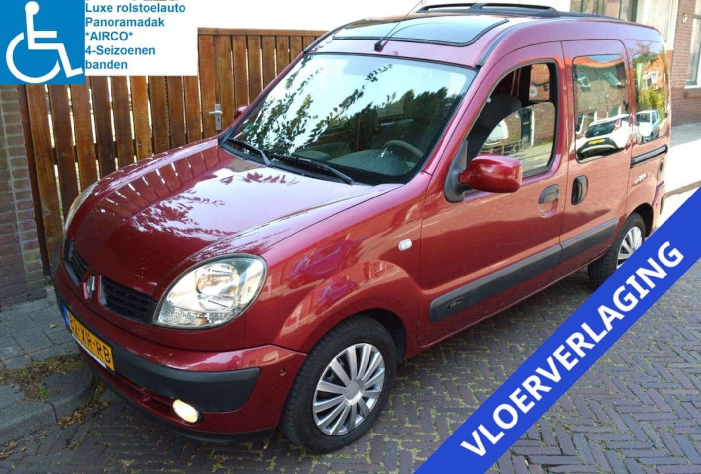 Renault Kangoo - 1.6-16v  ROLSTOELAUTO  PANORAMADAK  AIRCO KNIELSYSTEEM - AutoWereld.nl