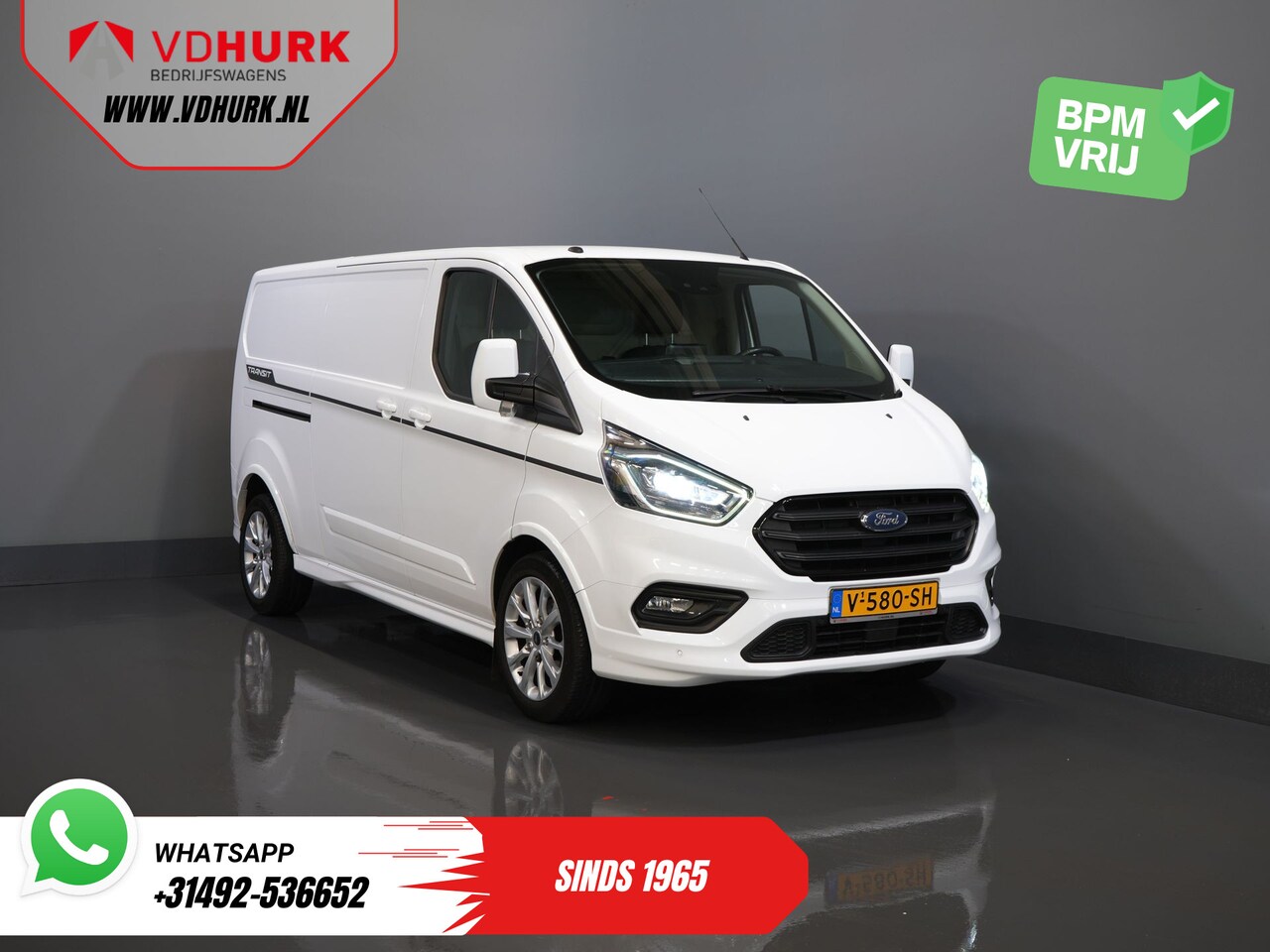 Ford Transit Custom - 2.0 TDCI 170 pk Aut. L2 Sport BPM VRIJ! Bi-Xenon/ Leder/ D.B. Riem VV./ Elek.stoel/ Stoelv - AutoWereld.nl