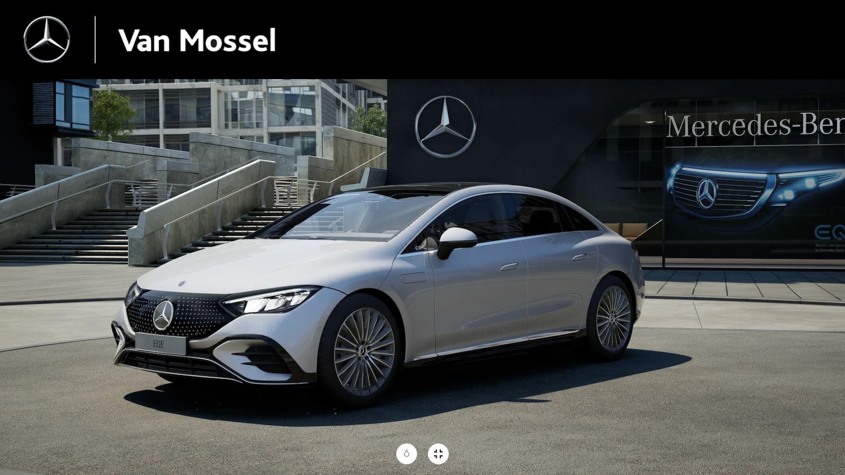 Mercedes-Benz EQE - 300 Business Solution AMG 90 kWh Burmester / Achterasbesturing / Panorama schuifdak - AutoWereld.nl