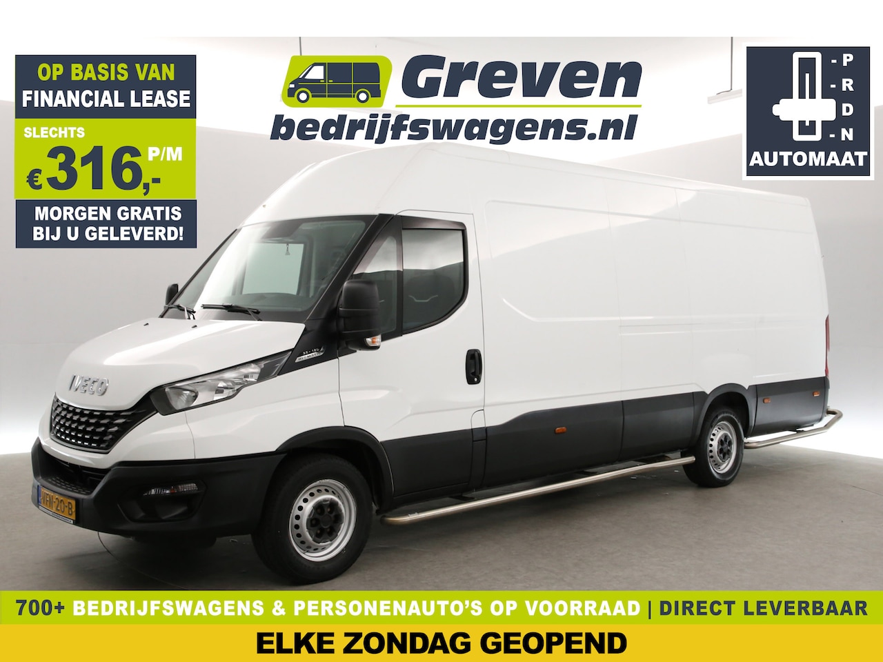 Iveco Daily - 35S12V 2.3 410 L4H2 | Automaat | 3500kg Trekgew. | Trekhaak | Airco | Cruise | 3-Zits - AutoWereld.nl
